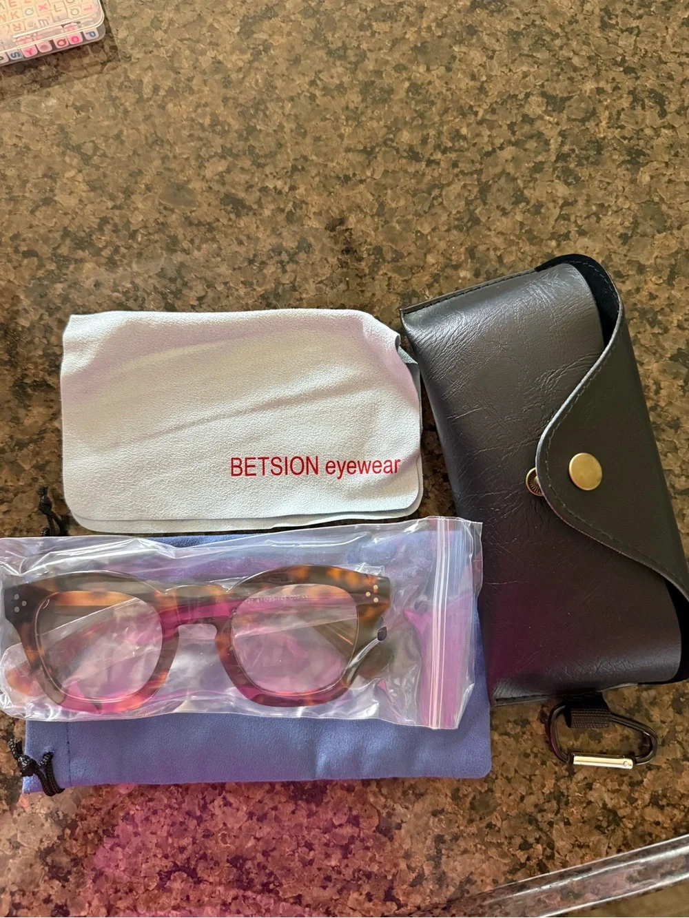 Betison Tortoiseshell Square Acetate Eyeglass Frames